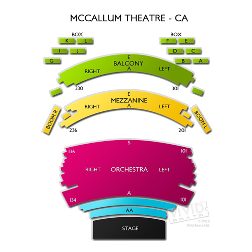 McCallum Theatre Seating Chart Vivid Seats