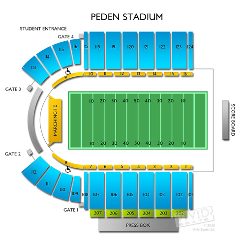 Peden Stadium Seating Chart Vivid Seats