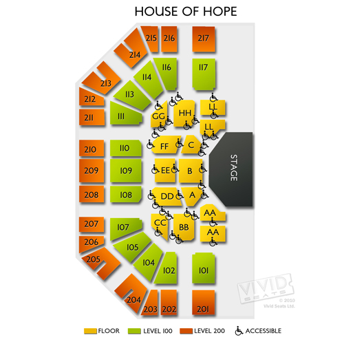 House of Hope Seating Chart Vivid Seats