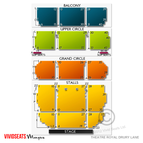 Theatre Royal Drury Lane Seating Chart Vivid Seats