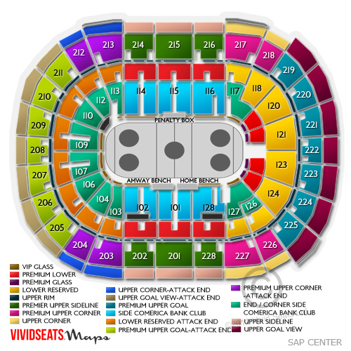 Sap Center San Jose Ca Seating Chart