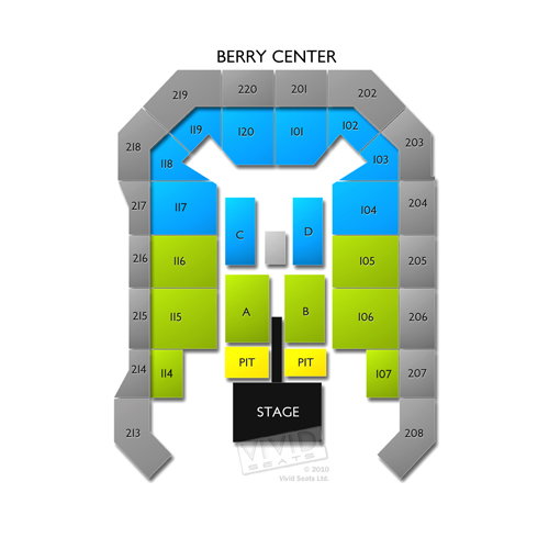 Berry Center Tickets Berry Center Information Berry Center Seating