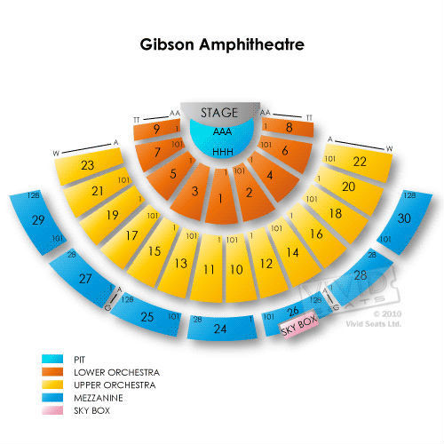 Gibson Amphitheatre Tickets Gibson Amphitheatre Information Gibson