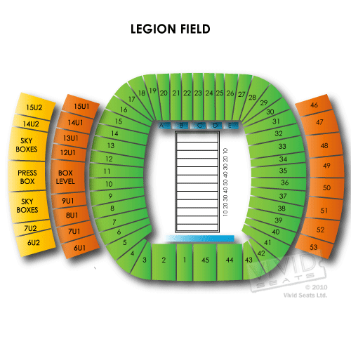 Legion Field Tickets Legion Field Seating Chart