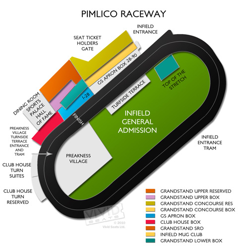 Pimlico Race Course Seating Chart Vivid Seats