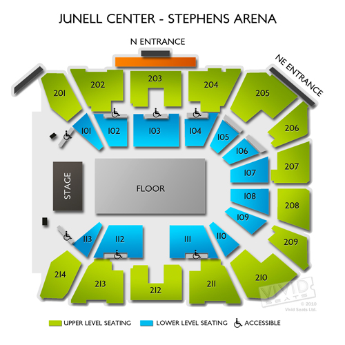 Junell Center Stephens Arena Seating Chart Vivid Seats