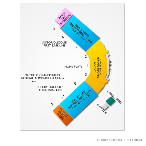 Husky Softball Stadium Seating Chart Vivid Seats