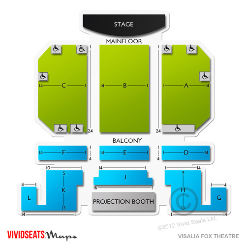 Visalia Fox Theatre Seating Chart Vivid Seats