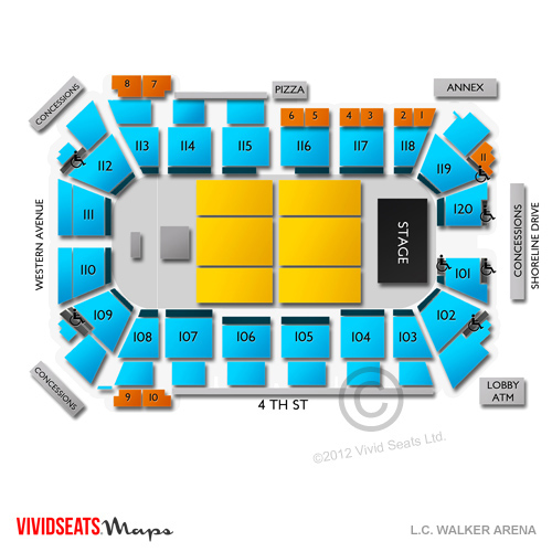 L.C. Walker Arena Seating Chart Vivid Seats