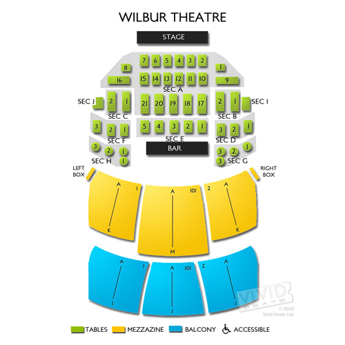 The Wilbur Theater Seating Chart