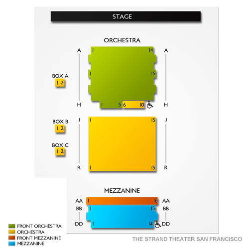 American Conservatory Theater The Strand Theater Seating Chart