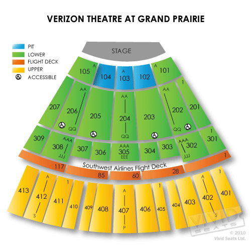 Verizon Theatre Seating Chart With Seat Numbers