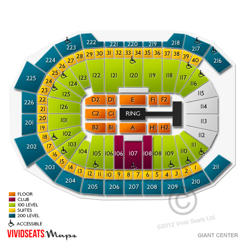 Giant Center Tickets Giant Center Information Giant Center Seating