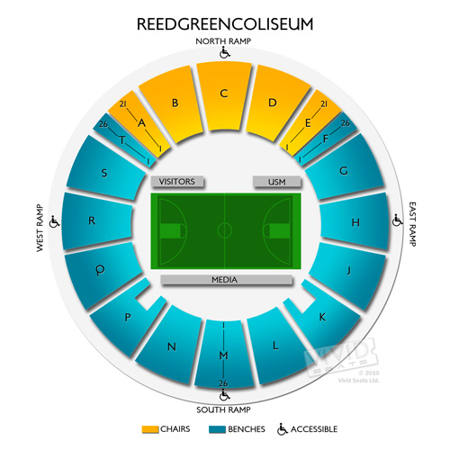 Reed Green Coliseum Seating Chart Vivid Seats