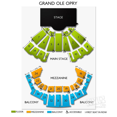 Grand Ole Opry Interactive Seating Chart