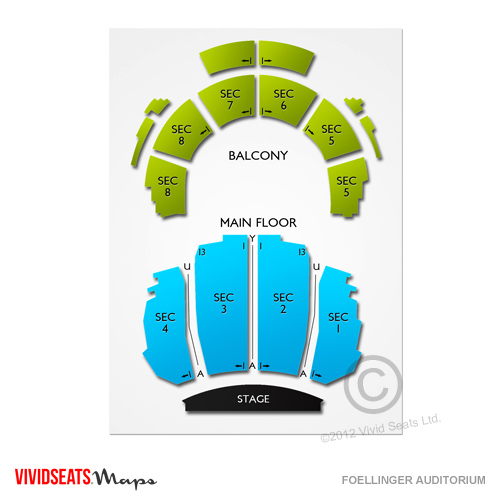 Foellinger Auditorium Seating Chart Vivid Seats