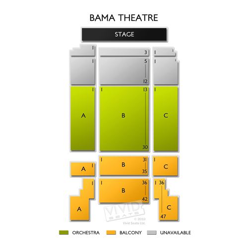 Bama Theatre Tickets – Bama Theatre Information – Bama Theatre Seating