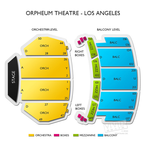 Theatre Los Angeles Seating Chart