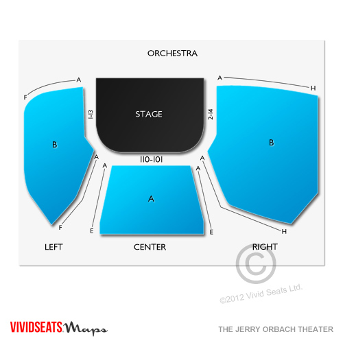 The Jerry Orbach Theater Seating Chart | Vivid Seats