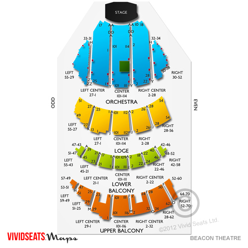 Beacon Theatre Seating Guide and Events Schedule Vivid Seats