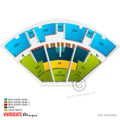 PNC Pavilion Seating Chart Vivid Seats