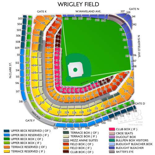 Wrigley Field Tickets Wrigley Field Seating Chart Vivid Seats