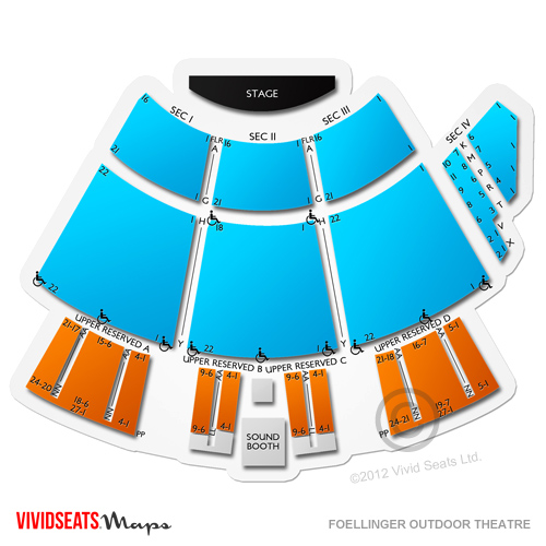 Foellinger Outdoor Theatre Seating Chart Vivid Seats