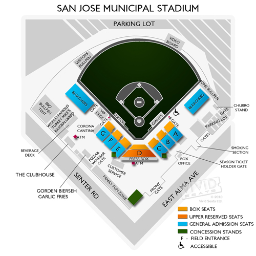 San Jose Municipal Stadium Seating Chart Vivid Seats