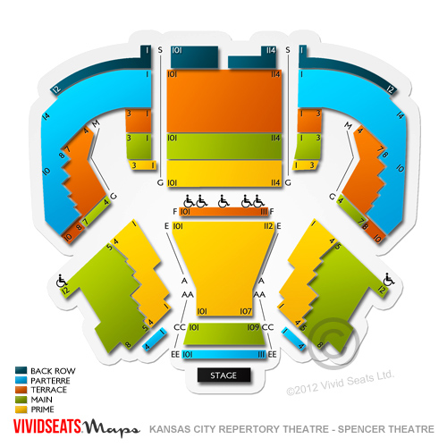 Kansas City Repertory Theatre Spencer Theatre Seating Chart Vivid Seats