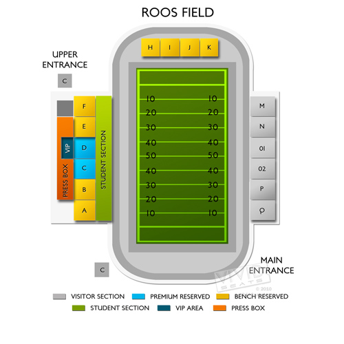 Roos Field Tickets Roos Field Information Roos Field Seating Chart