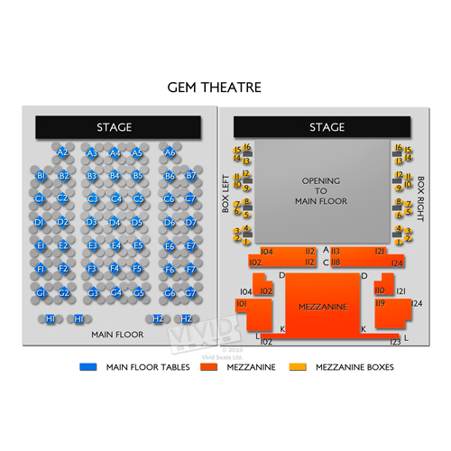 Gem Theatre Detroit Seating Chart Vivid Seats