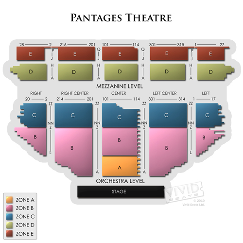 Pantages Theatre CA Tickets Pantages Theatre CA Information