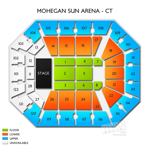 Seating Chart Mohegan Sun Arena