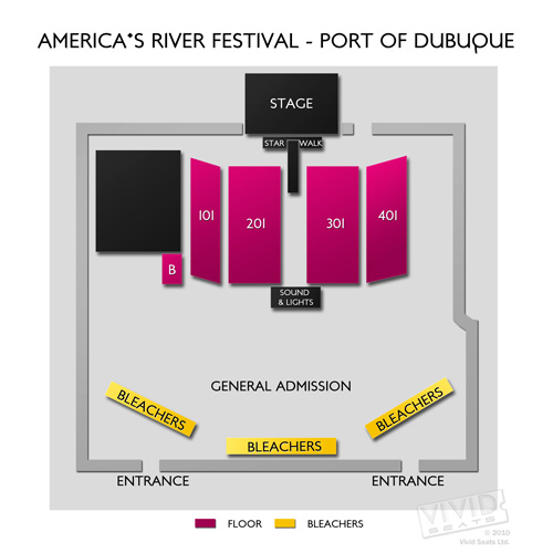 Americas River Festival Port of Dubuque Seating Chart Vivid Seats