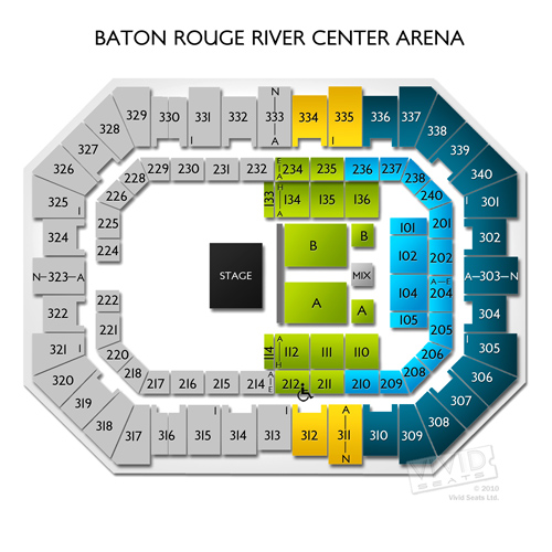 Raising Canes River Center Arena Seating Chart | Vivid Seats