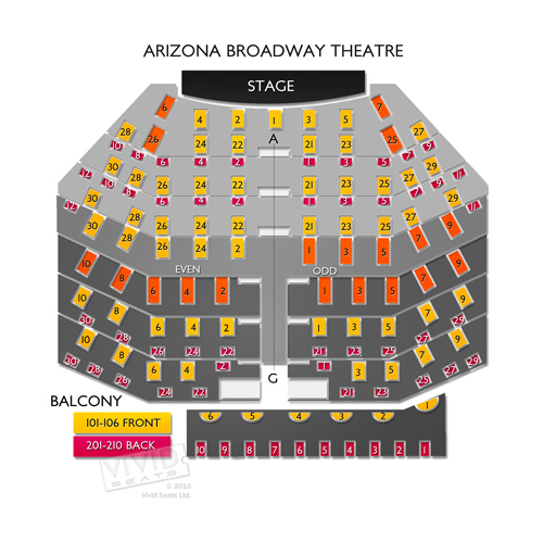 Arizona Broadway Theatre Seating Chart Vivid Seats