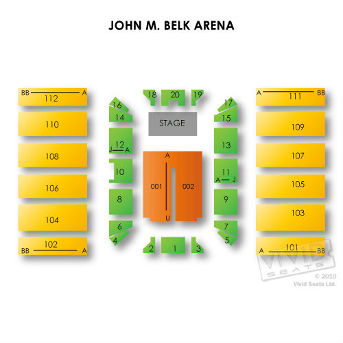 Belk Theater Seating Chart With Seat Numbers