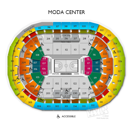 Moda Center Tickets Moda Center Seating Chart Vivid Seats