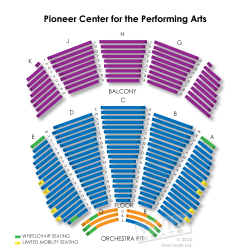 Pioneer Center for the Performing Arts Seating Chart Vivid Seats