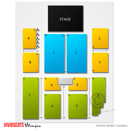 river spirit casino seating chart