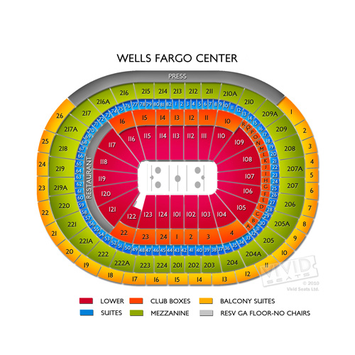 Wells Fargo Center Seating Chart Basketball