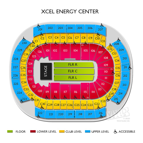 Xcel Center Concert Seating Chart