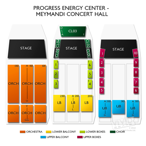 Progress Energy Performing Arts Center Seating Chart
