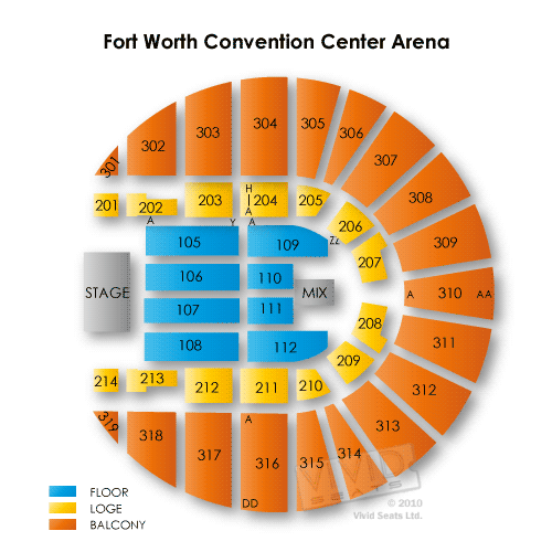 Fort Worth Convention Center Arena Seating Chart Vivid Seats