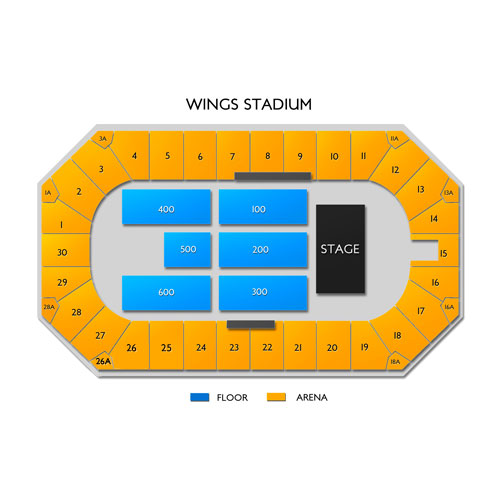 Wings Event Center Seating Chart Vivid Seats