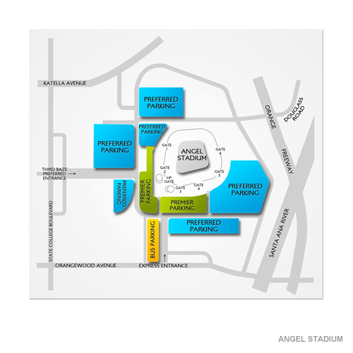 Angel Stadium of Anaheim Parking Angel Stadium of Anaheim Parking Map