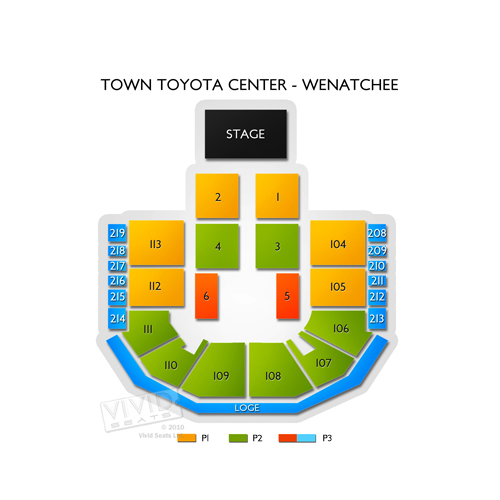 Town toyota center wenatchee wa seating chart