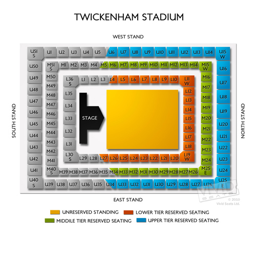 Twickenham Stadium Seating Chart Vivid Seats