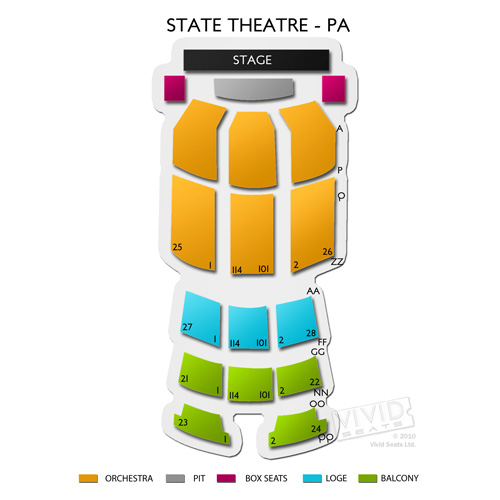 State Theatre Easton Seating Chart | Vivid Seats