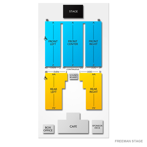 The Freeman Stage Seating Chart Vivid Seats